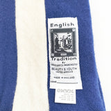 English Tradition イングリッシュトラディション BEAUTY&YOUTH別注 イギリス製 英国製 マフラー ブルー ホワイト メンズ【中古】5-1021T◎