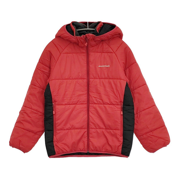 mont-bell サーマラップ ウォームパーカ キッズ150 1101637 定価10340円 中綿 ブルゾン レッド レディース モンベル【中古】5-1014T♪