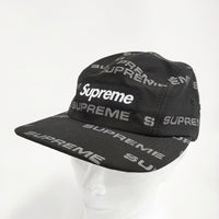 Supreme Reflective Jacquard Camp Cap 帽子 ロゴ キャップ 24AW ブラック メンズ シュプリーム【中古】5-0916G♪