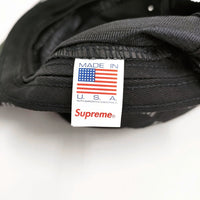 Supreme Reflective Jacquard Camp Cap 帽子 ロゴ キャップ 24AW ブラック メンズ シュプリーム【中古】5-0916G♪