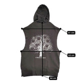 UNDERCOVERISM U11C4805 Apple Tree カットオフ ダメージ加工 パーカー グレー メンズ アンダーカバーイズム【中古】5-1225M∞