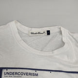 UNDERCOVER O3809 プリント 半袖Ｔシャツ カットソー ホワイト ブルー メンズ アンダーカバー【中古】6-0507S∞