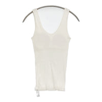 IENA 新品 コットンシルク リブタンクトップ サイズ38 定価9900円 25124468681010 タンクトップ 25SS ホワイト レディース イエナ【中古】5-0916S♪