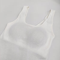 IENA 新品 コットンシルク リブタンクトップ サイズ38 定価9900円 25124468681010 タンクトップ 25SS ホワイト レディース イエナ【中古】5-0916S♪