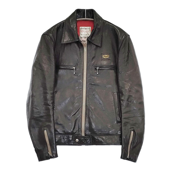 Lewis Leathers ドミネーター DOMINATOR 551 レザージャケット シープスキン シングルライダース ブラック メンズ ルイスレザー【中古】5-0916T♪
