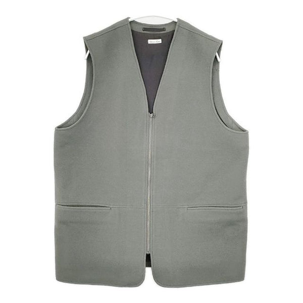 Steven Alan VEST 平織フラノ素材 ウール ベスト カーキグレー メンズ スティーブンアラン【中古】5-1027T∞