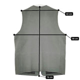 Steven Alan VEST 平織フラノ素材 ウール ベスト カーキグレー メンズ スティーブンアラン【中古】5-1027T∞