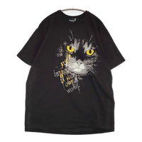 Ground Y Yohji Yamamoto 20/COTTON JERSEY CAT GRAPHIC T-SHIRT Ｔシャツ 25AW ブラック メンズ グラウンドワイヨウジヤマモト【中古】5-0926S♪
