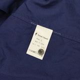 PORTER CLASSIC ロールアップシャツ ドット柄 コットン L 長袖シャツ ネイビー メンズ ポータークラシック【中古】6-0125M∞