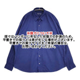 PORTER CLASSIC ロールアップシャツ ドット柄 コットン L 長袖シャツ ネイビー メンズ ポータークラシック【中古】6-0125M∞