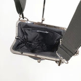 Ground Y Yohji Yamamoto Clasp Shoulder Bag がま口 ショルダーバッグ ブラック メンズ グラウンドワイヨウジヤマモト【中古】6-0107G∞