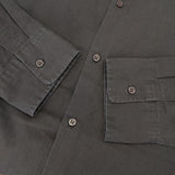 LAD MUSICIAN 2216-114 WAIST SHAPE LONG SHIRT コットン ロング 長袖シャツ ブラック メンズ ラッドミュージシャン【中古】5-1225M∞