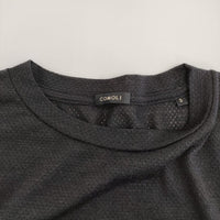 COMOLI ウールメッシュ半袖Tシャツ サイズ3 定価41800円 B01-05032 半袖Ｔシャツ カットソー 25SS ブラック メンズ コモリ【中古】5-0926S♪
