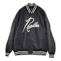Needles/BEAMS BEAMS別注Nylon Stadium Jacket サイズL PU1513 スタジャン 25SS ブラック メンズ ニードルス/ビームス【中古】5-0926M♪