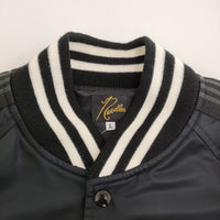 Needles/BEAMS BEAMS別注Nylon Stadium Jacket サイズL PU1513 スタジャン 25SS ブラック メンズ ニードルス/ビームス【中古】5-0926M♪