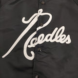 Needles/BEAMS BEAMS別注Nylon Stadium Jacket サイズL PU1513 スタジャン 25SS ブラック メンズ ニードルス/ビームス【中古】5-0926M♪