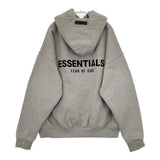 FOG Essentials Fear of God フロッキープリント 裏起毛 パーカー グレー メンズ フィアオブゴッド【中古】5-1027T∞