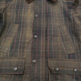 Barbour Tartan Bedale Jacket ビデイル イギリス製 縦ワラント オイルドジャケット 三井物産時代 C34/86CM 茶 メンズ バブアー【中古】5-1018T♪