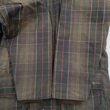 Barbour Tartan Bedale Jacket ビデイル イギリス製 縦ワラント オイルドジャケット 三井物産時代 C34/86CM 茶 メンズ バブアー【中古】5-1018T♪