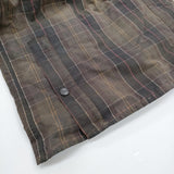 Barbour Tartan Bedale Jacket ビデイル イギリス製 縦ワラント オイルドジャケット 三井物産時代 C34/86CM 茶 メンズ バブアー【中古】5-1018T♪