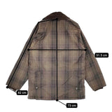 Barbour Tartan Bedale Jacket ビデイル イギリス製 縦ワラント オイルドジャケット 三井物産時代 C34/86CM 茶 メンズ バブアー【中古】5-1018T♪