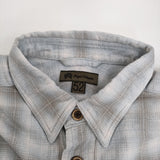 Nigel Cabourn HAKAY SHIRT OMBRAY CHECK 定価35200円 52 長袖シャツ 24AW ライトブルー ホワイト メンズ ナイジェルケーボン【中古】5-0930T♪