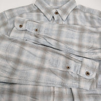 Nigel Cabourn HAKAY SHIRT OMBRAY CHECK 定価35200円 52 長袖シャツ 24AW ライトブルー ホワイト メンズ ナイジェルケーボン【中古】5-0930T♪