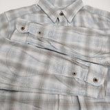 Nigel Cabourn HAKAY SHIRT OMBRAY CHECK 定価35200円 52 長袖シャツ 24AW ライトブルー ホワイト メンズ ナイジェルケーボン【中古】5-0930T♪