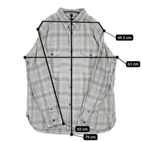 Nigel Cabourn HAKAY SHIRT OMBRAY CHECK 定価35200円 52 長袖シャツ 24AW ライトブルー ホワイト メンズ ナイジェルケーボン【中古】5-0930T♪