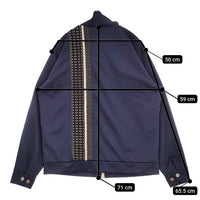 meagratia レーステープトラックブルゾン サイズ3 定価41800円 25283-0801 ブルゾン 25AW ネイビー メンズ メアグラーティア【中古】5-0930M♪