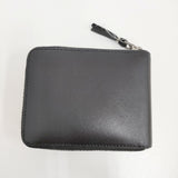 COMME des GARCONS Silver Eyelet Full Zip Around Wallet レザー 二つ折り財布 ブラック メンズ コムデギャルソン【中古】5-0930G♪