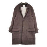 BLACK&BLUE 119C06 サイズ3 コットンウール 裏起毛 チェスターコート ブラウン メンズ ブラックアンドブルー【中古】5-1018T♪