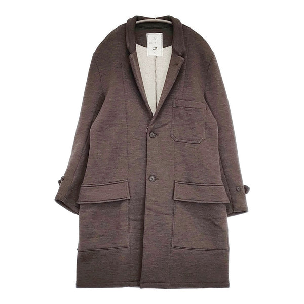 BLACK&BLUE 119C06 サイズ3 コットンウール 裏起毛 チェスターコート ブラウン メンズ ブラックアンドブルー【中古】5-1018T♪