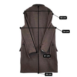 BLACK&BLUE 119C06 サイズ3 コットンウール 裏起毛 チェスターコート ブラウン メンズ ブラックアンドブルー【中古】5-1018T♪