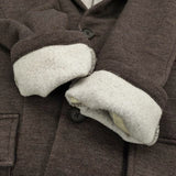 BLACK&BLUE 119C06 サイズ3 コットンウール 裏起毛 チェスターコート ブラウン メンズ ブラックアンドブルー【中古】5-1018T♪