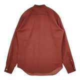 EDIFICE バンドカラー ポリエステルウール ドレスシャツ 長袖シャツ ワインレッド メンズ エディフィス【中古】5-1220M∞