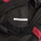 JOHN LAWRENCE SULLIVAN トラックパンツ コットンストレッチ XS イージー パンツ ブラック レッド メンズ ジョンローレンスサリバン【中古】5-1220G∞
