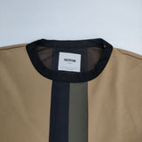 FACTOTUM 鹿の子 切替 長袖 ポリエステル カットソー ベージュ メンズ ファクトタム【中古】5-1220M∞