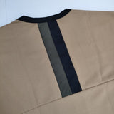 FACTOTUM 鹿の子 切替 長袖 ポリエステル カットソー ベージュ メンズ ファクトタム【中古】5-1220M∞