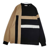 TK/TAKEO KIKUCHI クラシカルパターン パッチワーク カットソー ブラック ベージュ メンズ ティーケー/タケオキクチ【中古】5-1220M∞