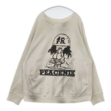 BOWWOW YOKO SWEAT SHIRTS PEACENIK オノヨーコ ダメージ加工 汚し加工 XL スウェット アイボリー メンズ バウワウ【中古】5-1220M∞