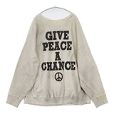 BOWWOW YOKO SWEAT SHIRTS PEACENIK オノヨーコ ダメージ加工 汚し加工 XL スウェット アイボリー メンズ バウワウ【中古】5-1220M∞