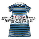 CHUMS ブービーピケクルーワンピース CH18-1198 半袖 ボーダー ワンピース ブルー グリーン レディース チャムス【中古】6-0429S∞