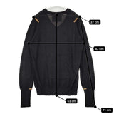 THE INOUE BROTHERS シュプリームロイヤルアルパカ Vネック セーター ニット ブラック メンズ ザイノウエブラザーズ【中古】5-1124T∞