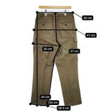 山内 先染めコットン起毛加工 ミリタリーパンツ 定価40000円 パンツ カーキ メンズ 山内【中古】5-1124T∞