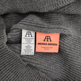 ANDERSEN-ANDERSEN サイズS メリノウール リブ セーター ニット グレー メンズ アンデルセンアンデルセン【中古】5-1124T∞