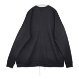 O - O project Vネック コットンカポックカットソー スウェット ブラック メンズ オー【中古】5-1220M∞