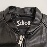 schott/JOURNAL STANDARD 別注 JS LEATHER SPORT JACKET 羊革 レザージャケット ブラック メンズ ショット/ジャーナルスタンダード【中古】5-1026T♪