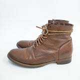 BUTTERO レースアップ レザー 革 41サイズ ブーツ ブラウン メンズ ブッテロ【中古】5-1125T◎