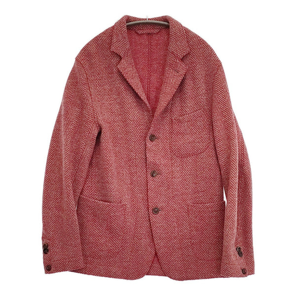 45R/45rpm シェットランドヘリンボンジャケット サイズ4 定価75900円 テーラードジャケット レッド メンズ フォーティーファイブアールピーエム【中古】5-1108T♪